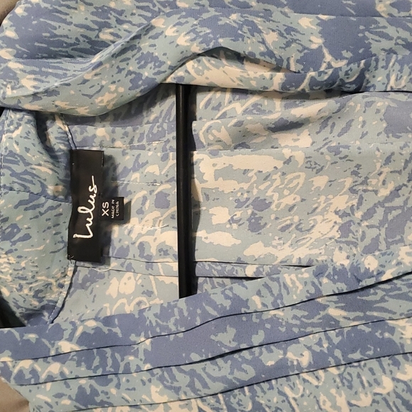 Lulu's Mermaid's Tale Blue Maxi Dress - Picture 3 of 4